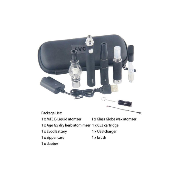 4 In 1 EVOD Starter Vape Pen Kit: Battery, Tanks, USB Charger & More