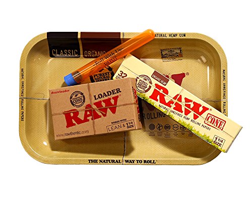 THE STATION ROLLING TRAY & STORAGE BOX +RAW Papers, Tips & Rolling Machines  READ