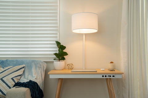 future desk with wireless charging