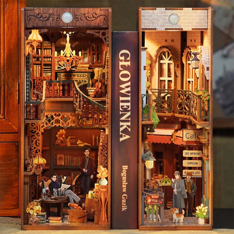 Fifijoy 221B Baker Street 3D Wooden Puzzle Book Nook
