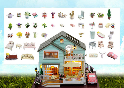 Fifijoy New Zealand Queenstown Miniature Dollhouse