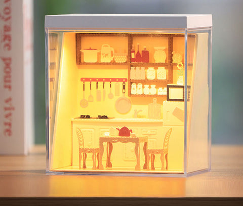 Fifijoy DIY Paper Crafts Mini Dollhouse Kit