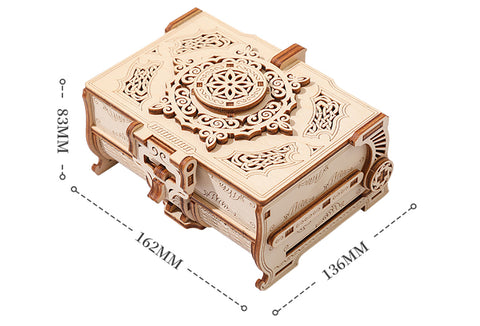 Fifijoy Music Box 3D Wooden Mechanical Jewelry Box