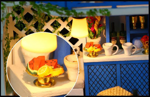 Fifijoy Romantic Aegean Sea DIY Miniature House Kit