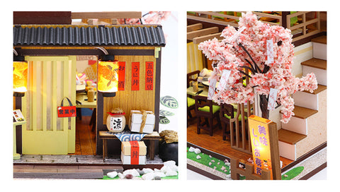 Fifijoy Japanese Style Gibbon Sushi Miniature Dollhouse