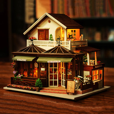 Fifijoy Coffee and Desserts Shop DIY Miniature House Kit