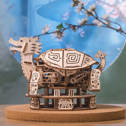 Fifijoy Dragon Turtle DIY 3D Wooden Puzzle Model Kit