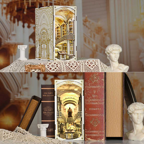 Fifijoy Library of Gods DIY Wooden Book Nook Bookend Kit