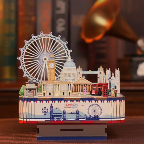 Fifijoy London Charm DIY Miniature Wooden Music Box