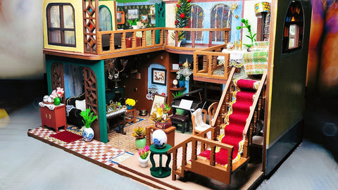 Fifijoy Oriental Charm Villa DIY 3D Miniature House Kit