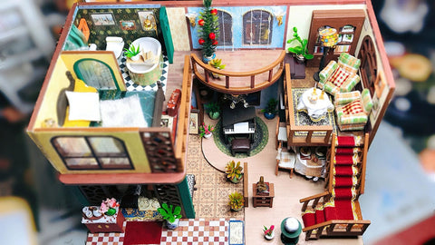 Fifijoy Oriental Charm Villa DIY Wooden Puzzle Miniature Dollhouse Kit