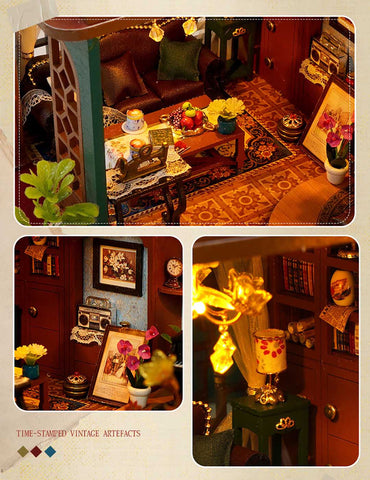 Fifijoy Oriental Charm Villa DIY Wooden Miniature Dollhouse Kit