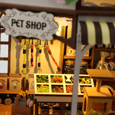 Fifijoy Pet Shop DIY Miniature Dollhouse Kit