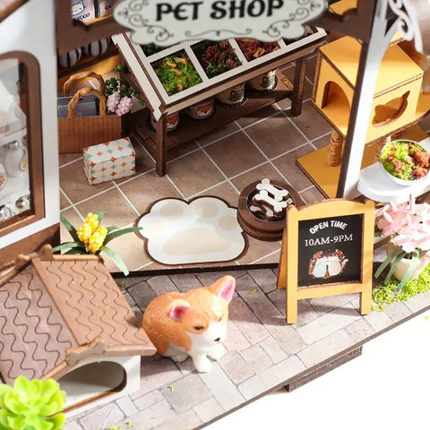 Fifijoy Pet Shop 3D DIY Miniature Mini House Kit