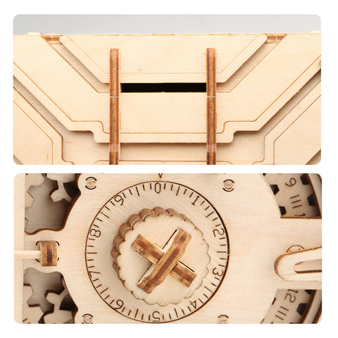 Fifijoy Safe Box Mechanical Wooden Puzzle Kit