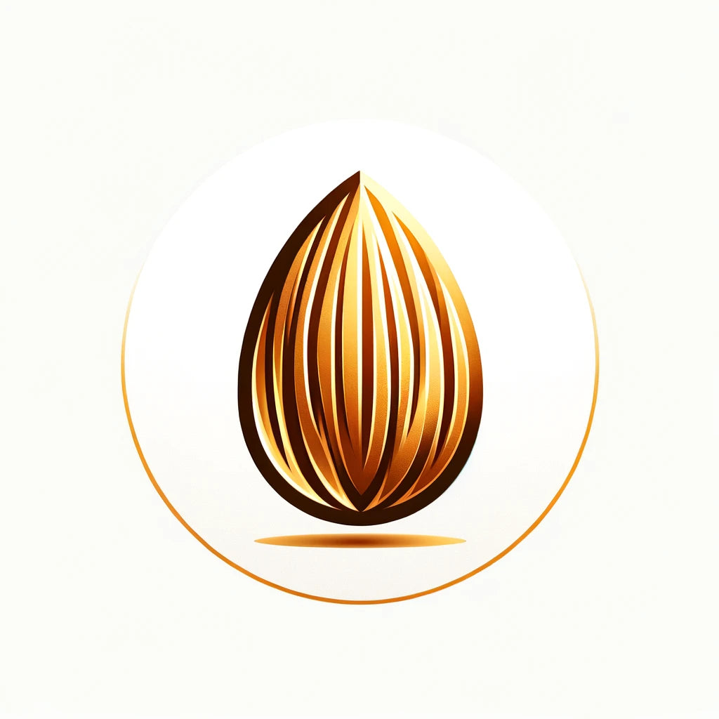 DALL·E 2024-04-01 14.25.37 - Design an icon featuring an almond nut with a luxurious golden color against a white background. The almond should be stylized and elegant, embodying .webp__PID:057095fe-a67a-4c5b-a86f-829cc493a297