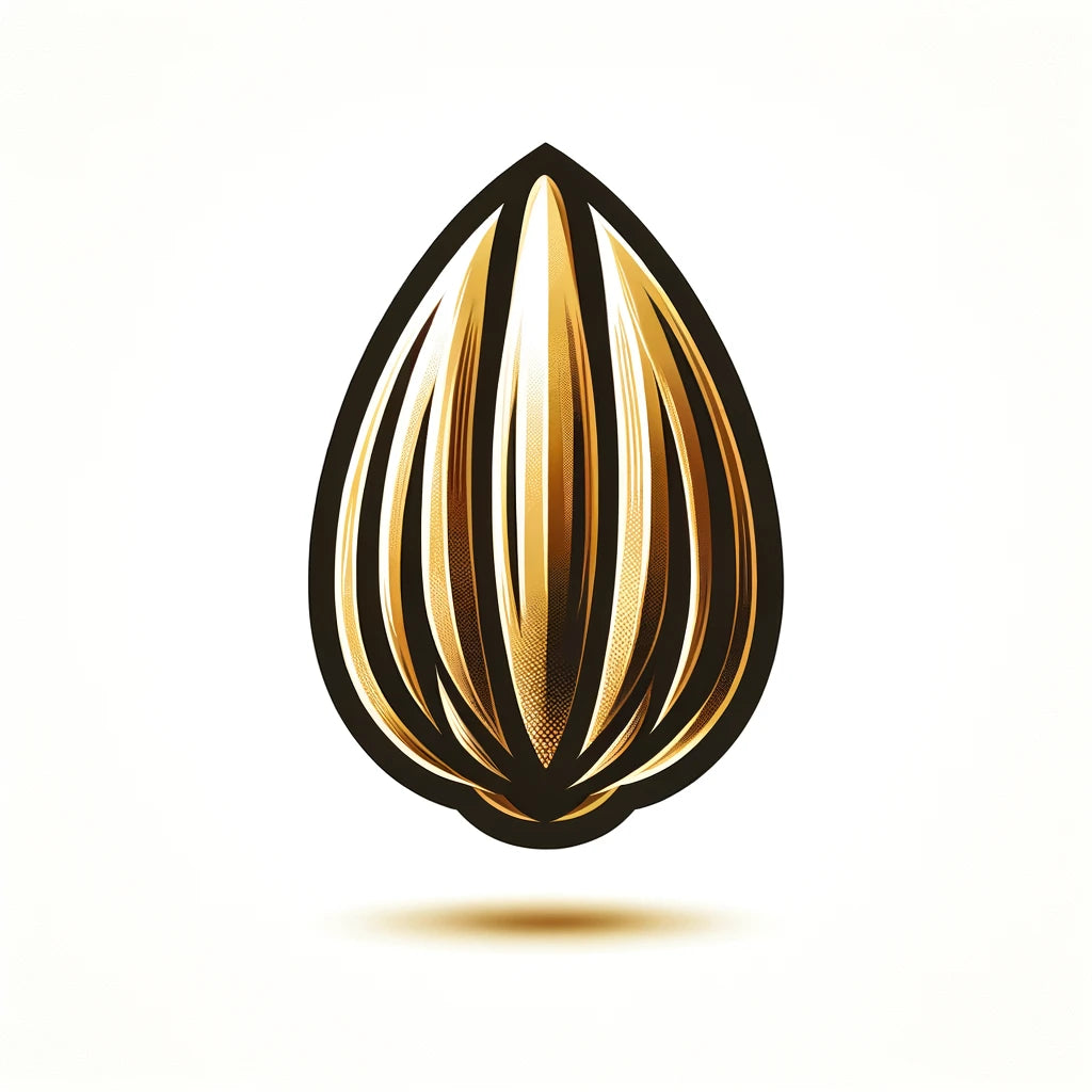 DALL·E 2024-04-01 14.27.11 - Design an icon featuring a pistachio nut with a luxurious golden color against a white background. The pistachio should be stylized and elegant, embod.webp__PID:a67acc5b-686f-429c-8493-a2970b8baacf