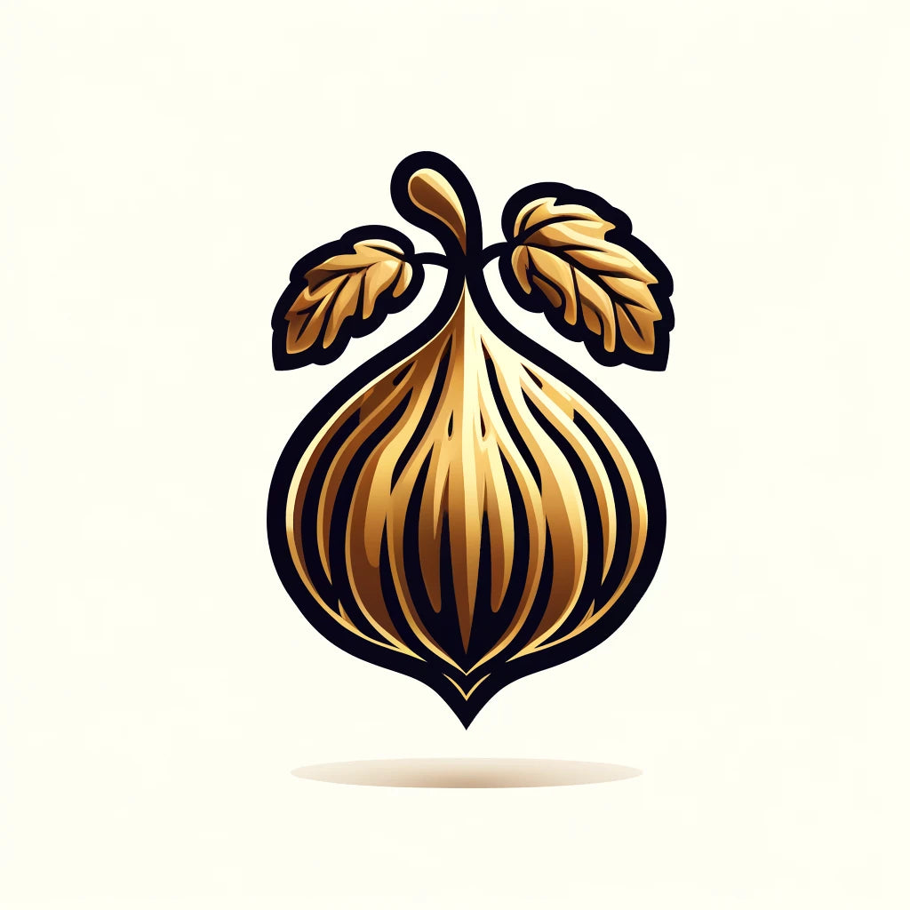 DALL·E 2024-04-01 14.52.49 - Design an icon featuring a dried fig with a luxurious golden color against a white background. The dried fig should be stylized and elegant, embodying.webp__PID:20919a76-3d9a-4021-8e31-96235b5326de