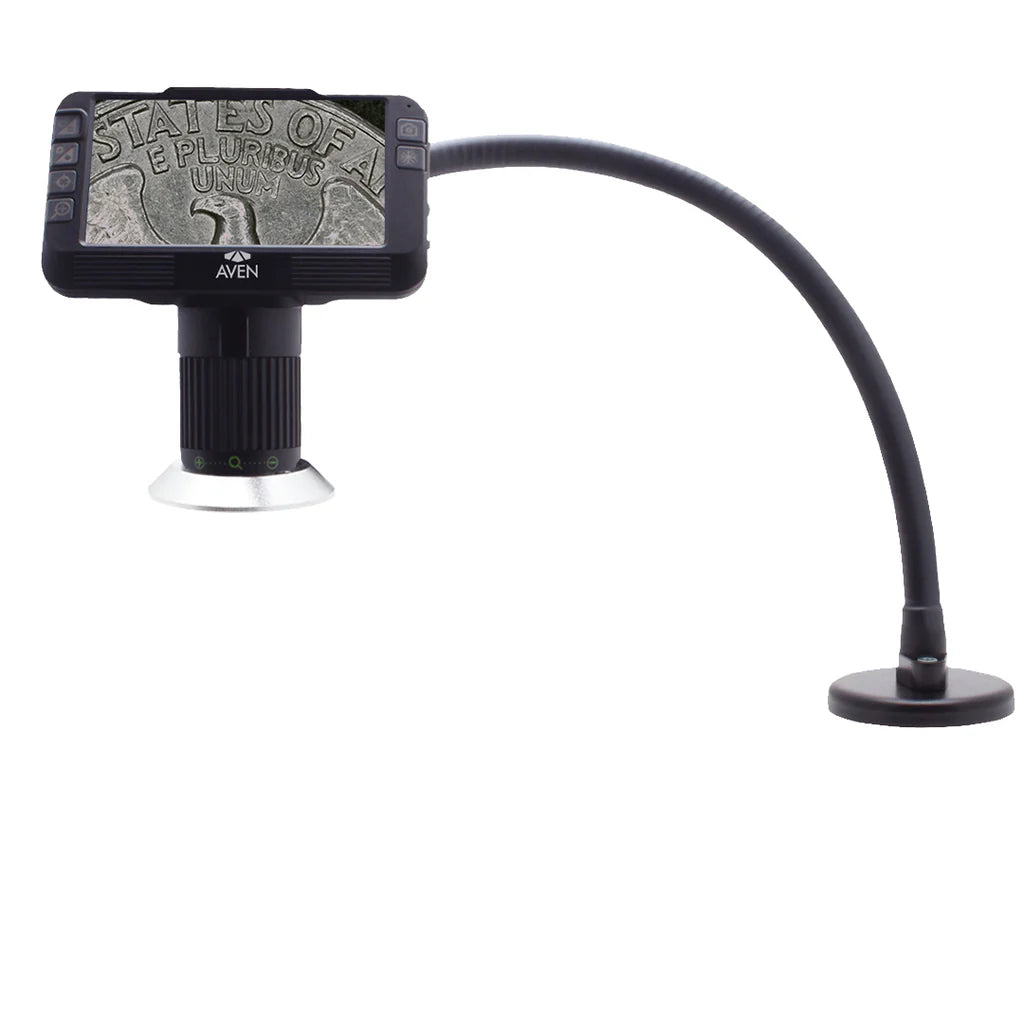 Aven Mighty Scope ClearVue Digital Microscope 8x-25x with Diffuser, FlexArm Stand & Magnetic Base