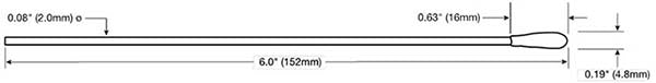 Chemtronics CT100 Cottontip Swab Single Head