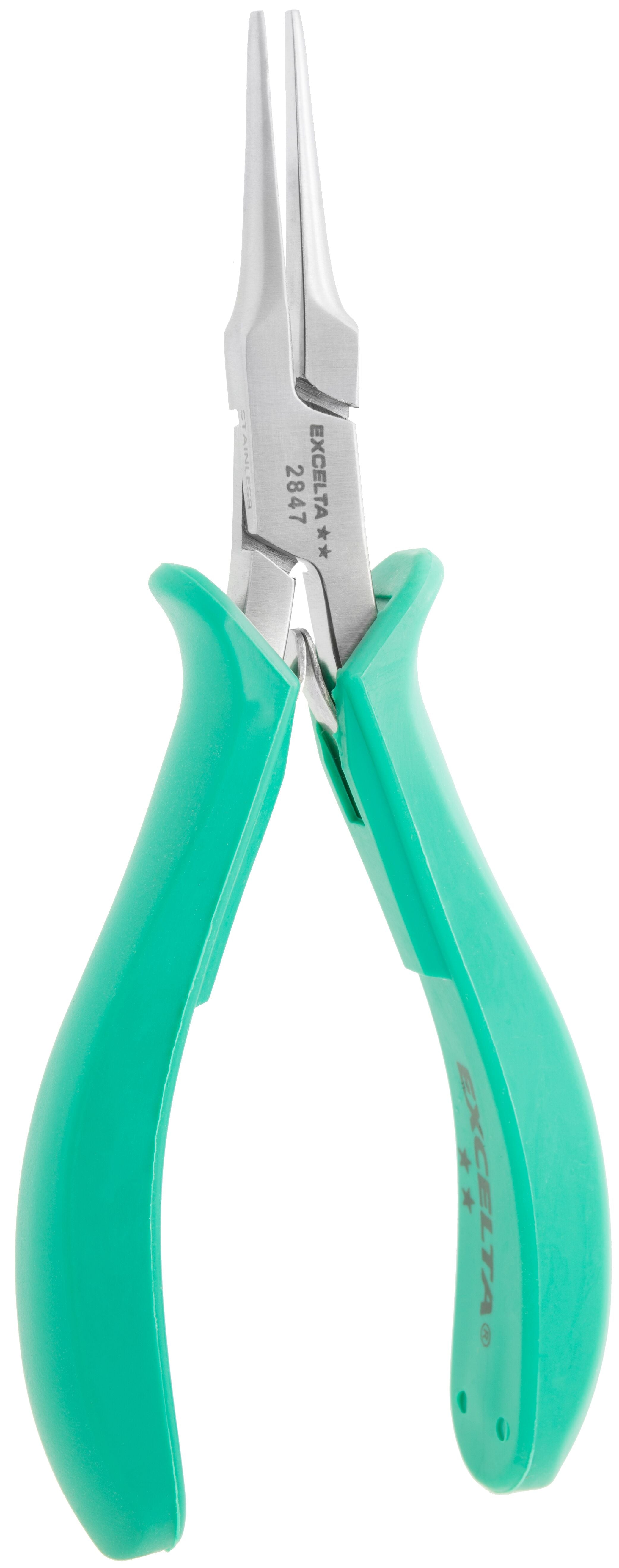 Excelta Pliers 2847 Medium Needle Nose, Smooth Jaws, Molded Grip – SMT ...