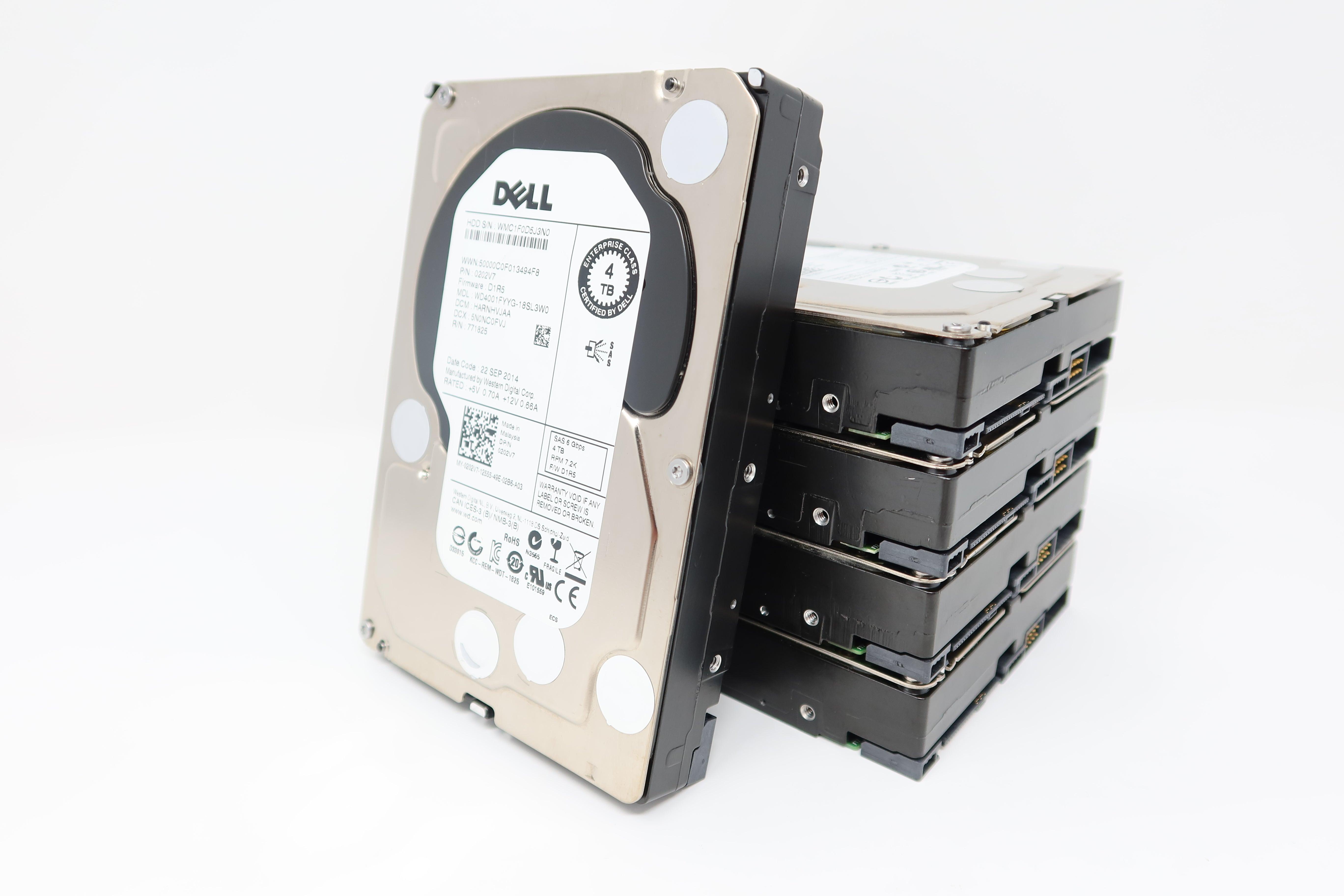 Dell 202V7 | WD4001FYYG | Dell 4Tb 7.2k 6Gbs 3.5 SAS Hard Drive