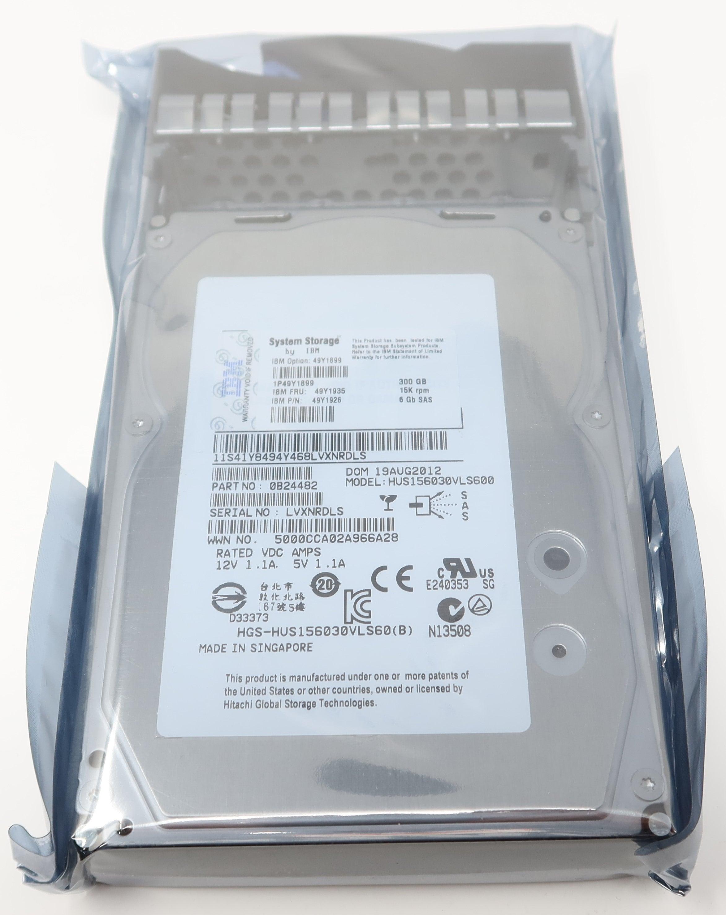 49Y1860 49Y1859 49Y1856 IBM 300GB 15K RPM 6Gbps Hot Swap 3.5 SAS