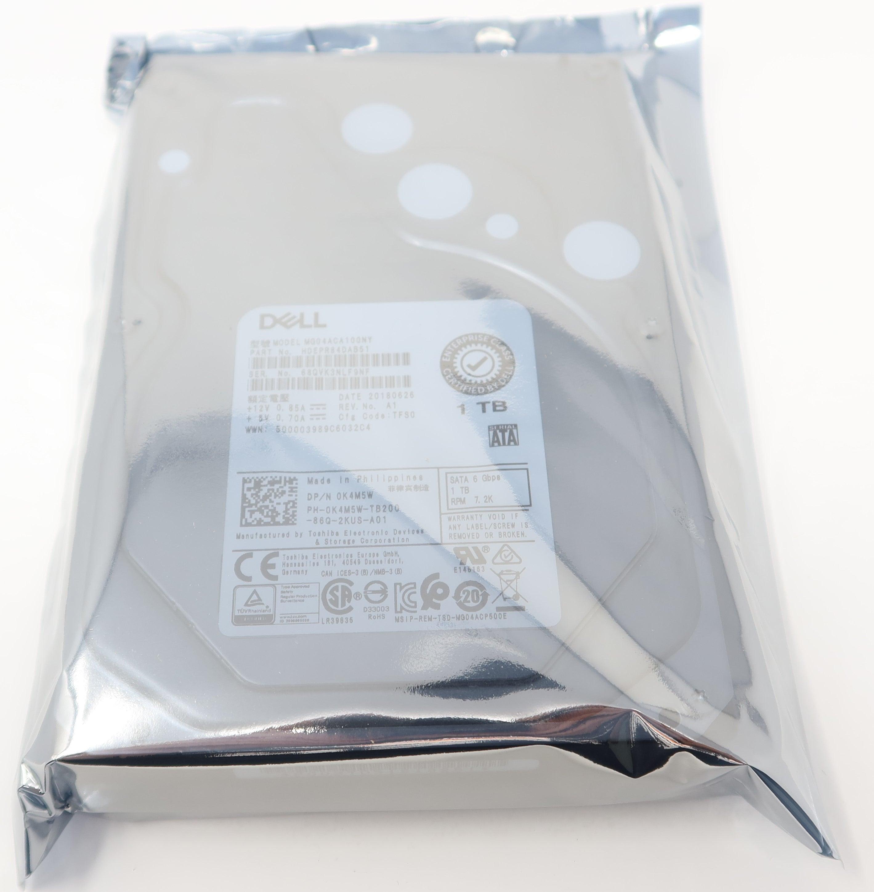 K4M5W MG04ACA100NY DELL TOSHIBA 1TB 7.2K SATA 6Gb 3.5