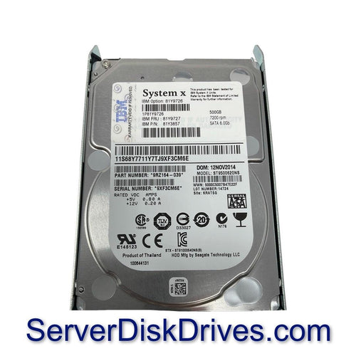 IBM 81Y9726 500 GB 2.5インチ 内蔵ハードドライブ - 小売 (shin-