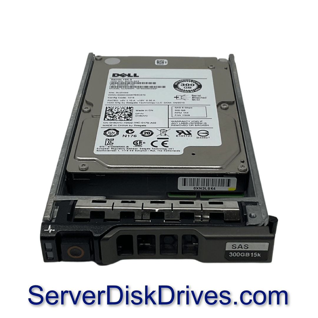 H8DVC Dell 300GB 15K RPM 6Gb/s 64MB SAS 2.5 Hard Drive ST9300653SS