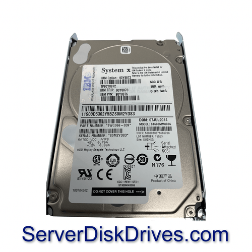 90Y8873 IBM 600GB 10K 6G 2.5in SAS Hard Drive