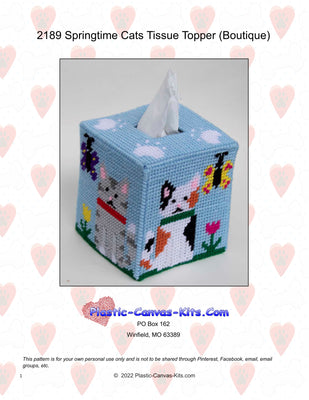 Springtime Cats Long Tissue Topper