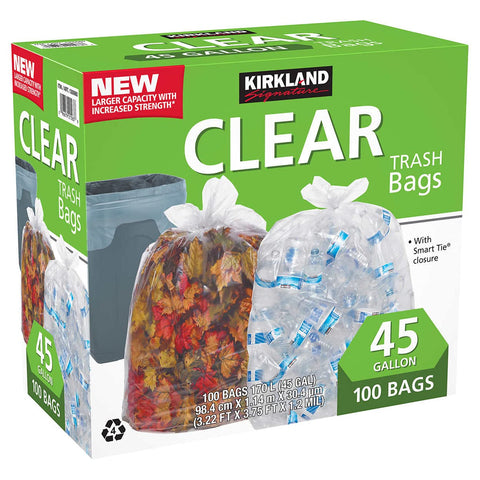 Kirkland Signature Flex-Tech 13-Gallon Scented Kitchen Trash Bags - 200  Count, White, KS-200x|Scent|Bin Bag-WT