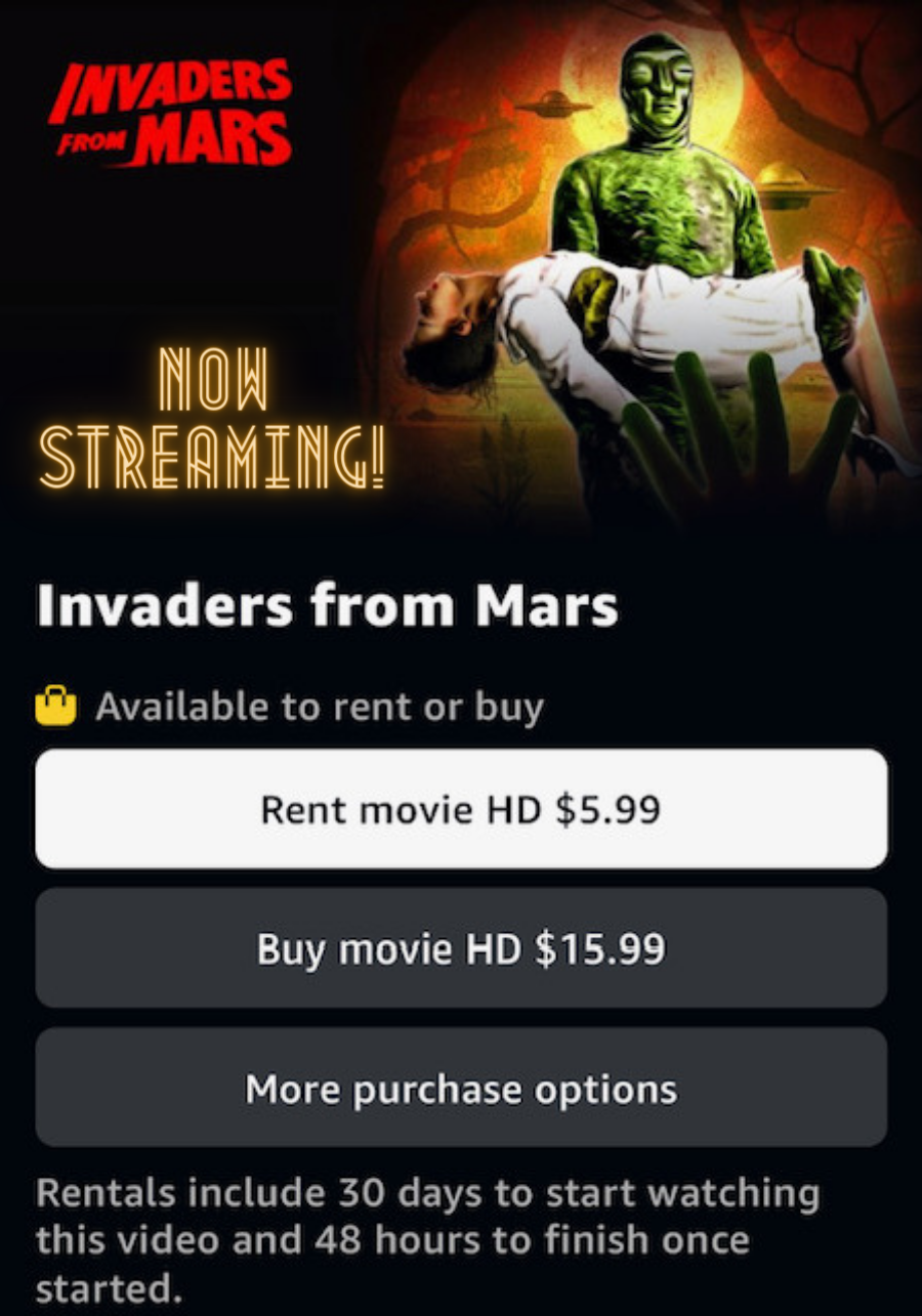 Invaders from Mars - Now Streaming