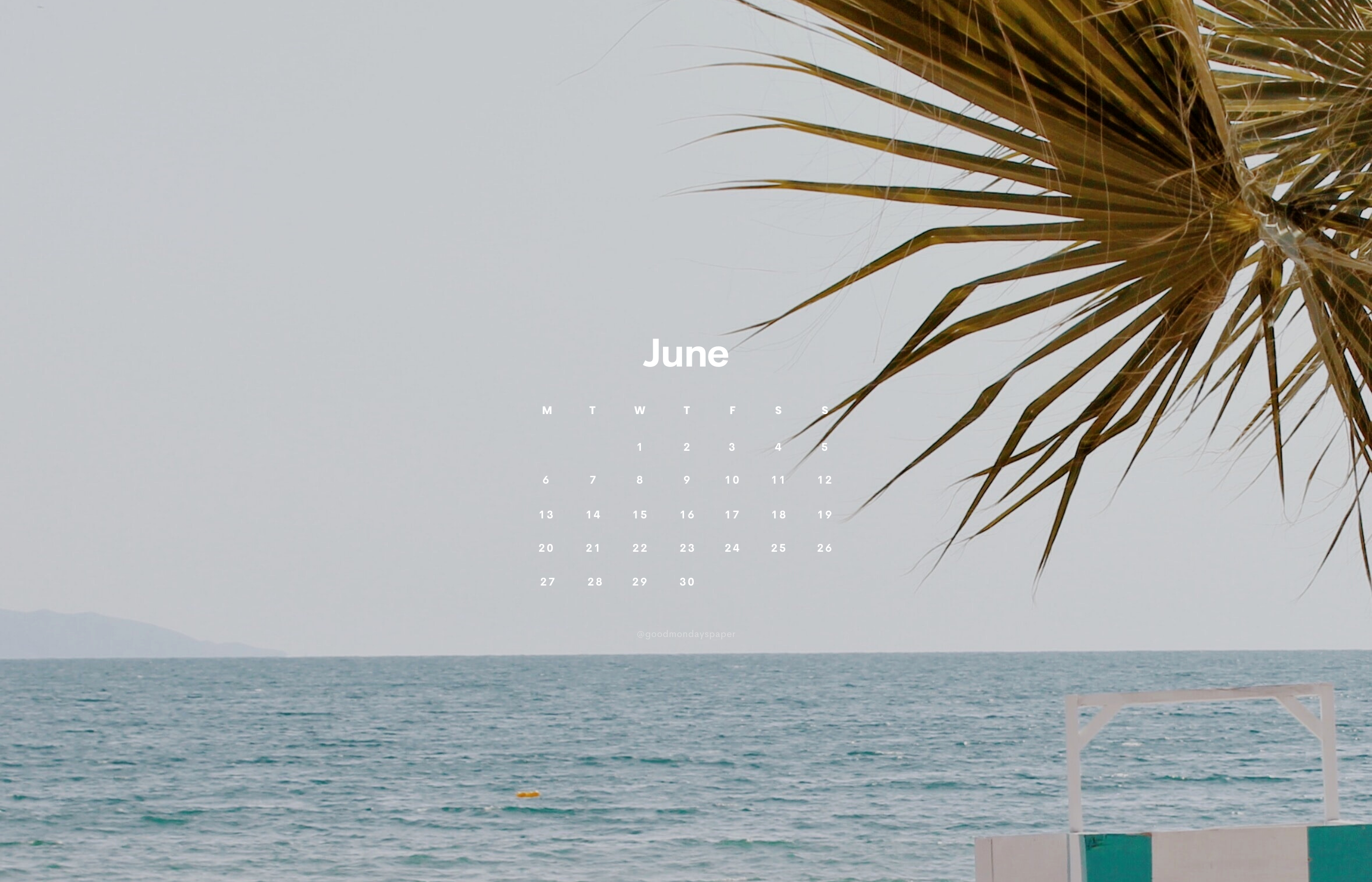 Free Desktop Wallpaper with Calendar  June 2022
