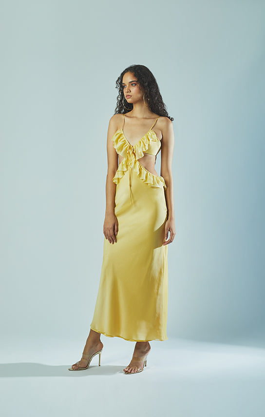 Ruffle Maxi Slip Dress – ONARIN