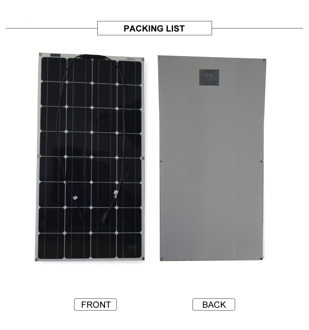 Flexible Solar Panel/s 100w to 400w ETFE PV Monocrystalline