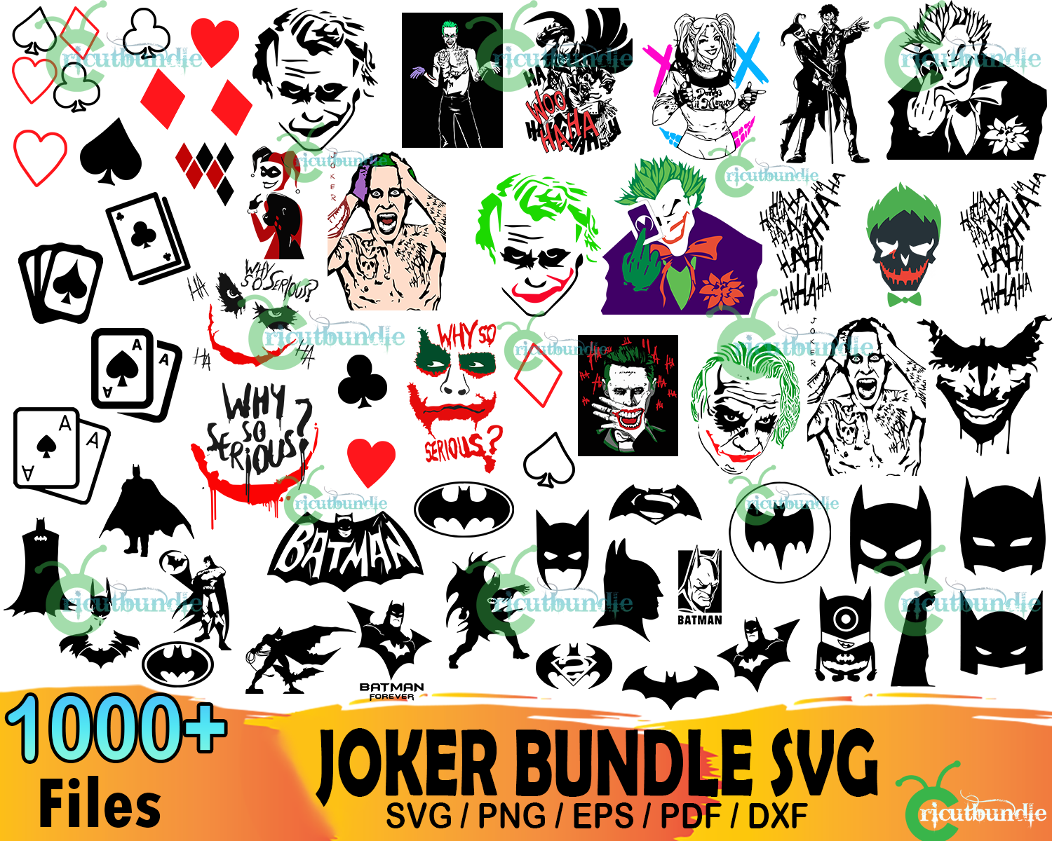 1000 Joker Bundle Svg Joker Svg Harley Quinn Svg Sunflowersvgbundle The Ultimate Bundle 