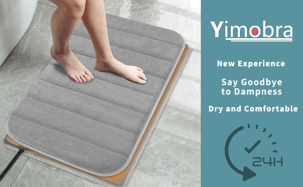 Heated Bath Mat for Bathroom Rugs to Dry – Yimobra