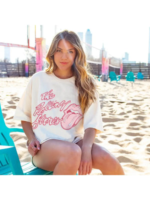 Rolling Stones Malibu Oversized Graphic Tee - Barley & Rye Co.