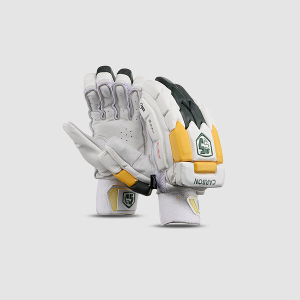 green and white batting gloves