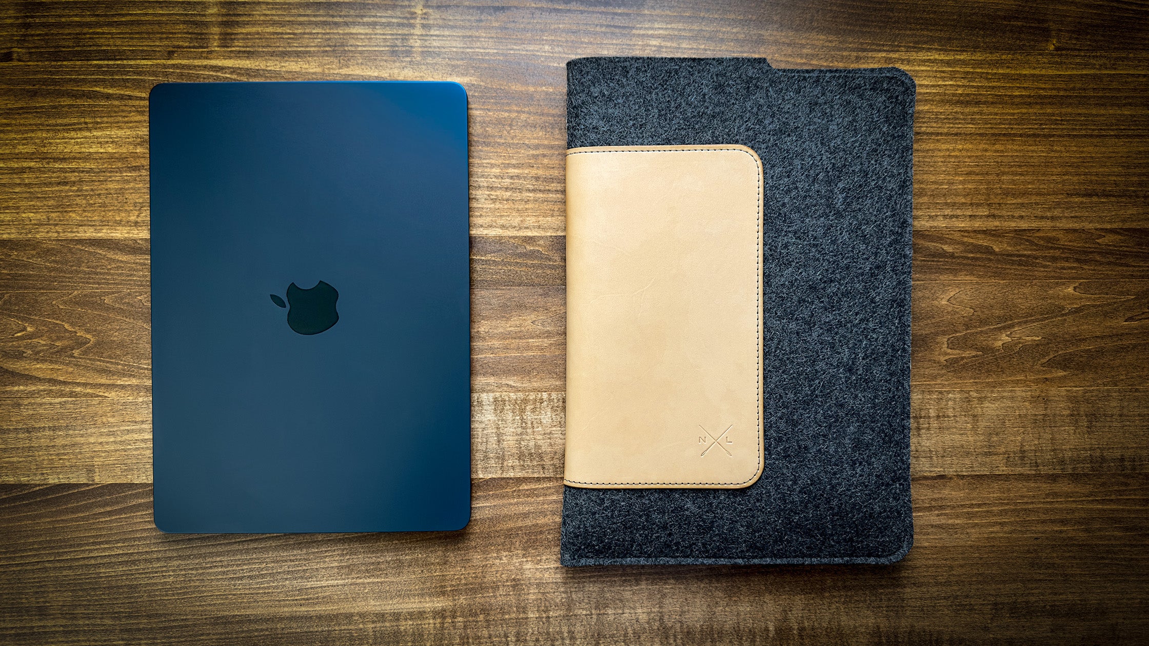 MacBook Air Sleeve in Natural Vegetable Tanned Leather Handmade