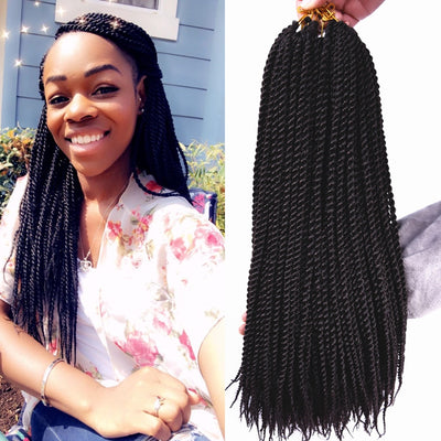 Full Star Synthetic Hair Senegalese Twist Crochet Hair 14" 18'' 30Roots 75g  Crochet Braids Black Ombre Brown Bug Blonde Color