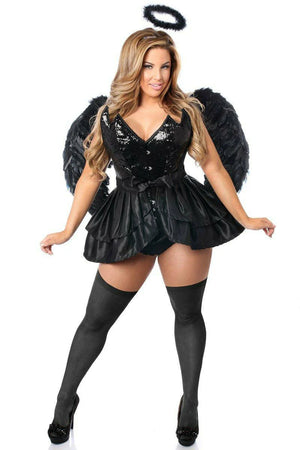 4 PC Fallen Angel Corset Costume - divasbeautique - Fallen Angel Costume Women