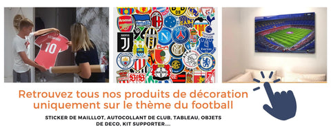 Banniere sticker foot avec photo de maillot