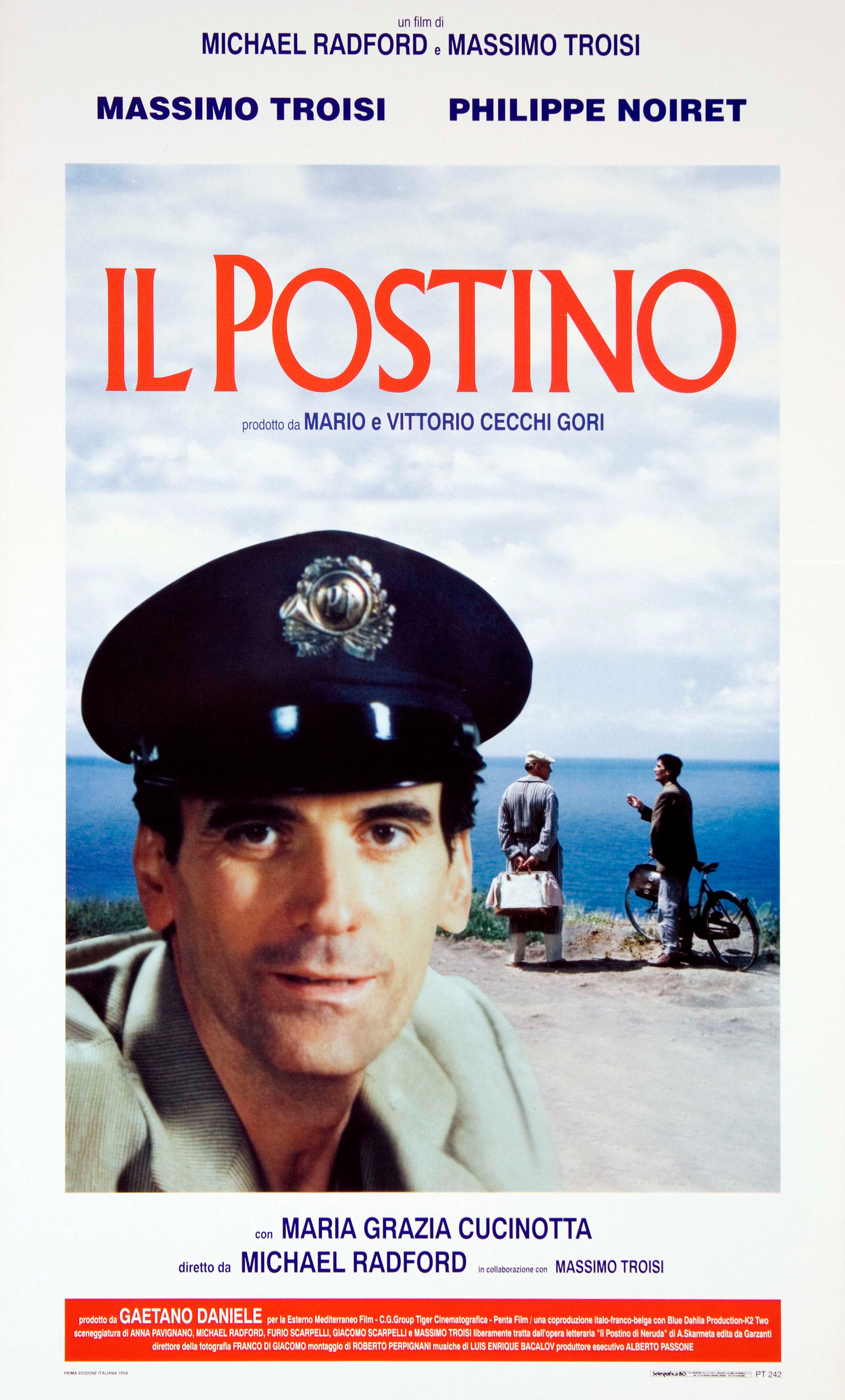 Theatrical poster for Il Postino, 1994.