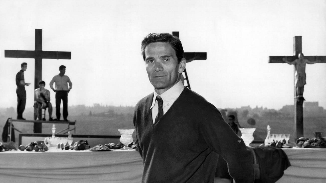 Pier Paolo Pasolini on the set of La Ricotta, taken from Ro.Go.Pa.G., 1963