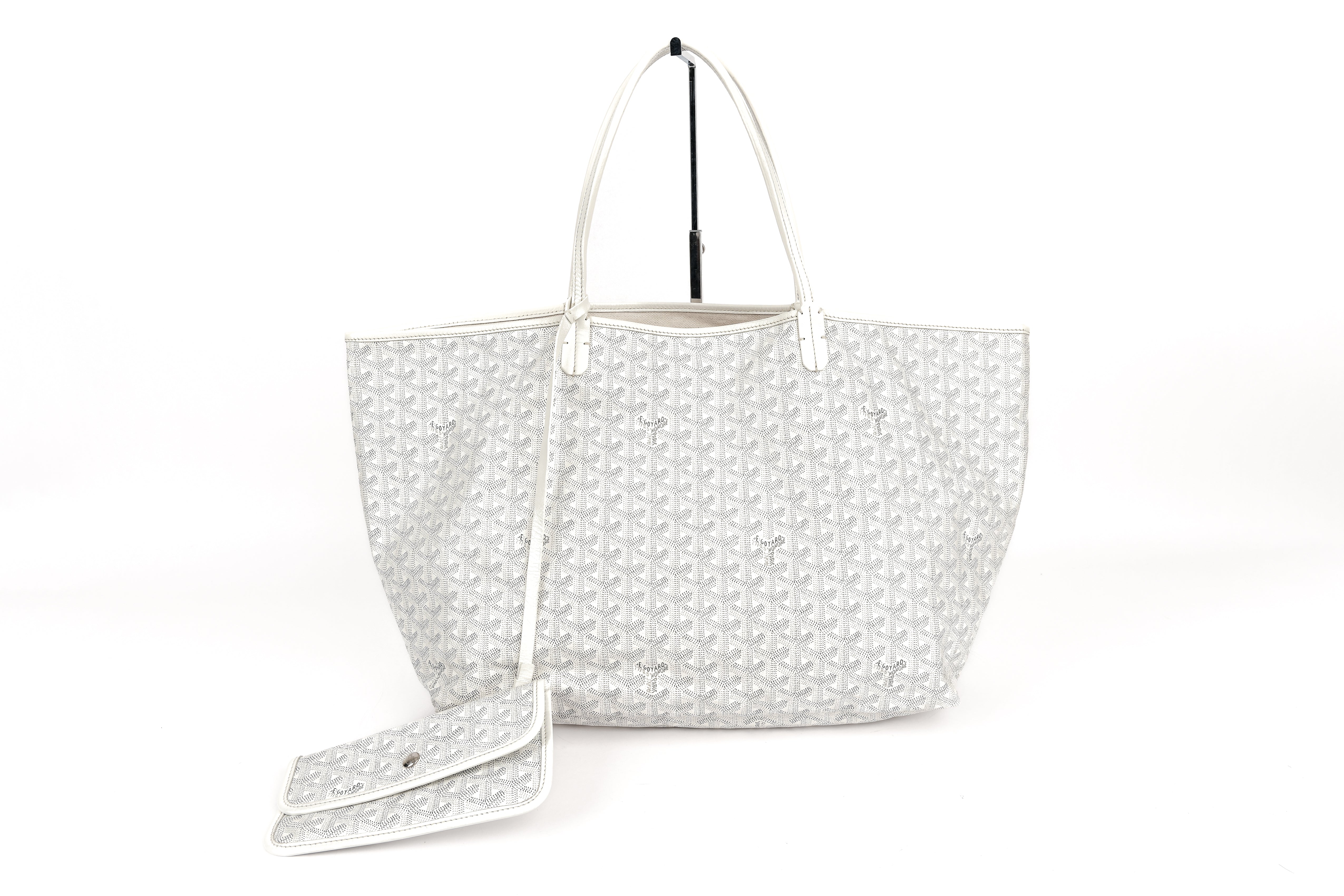 Goyard Goyardine St. Louis PM White/Grey Tote Bag - Meghan