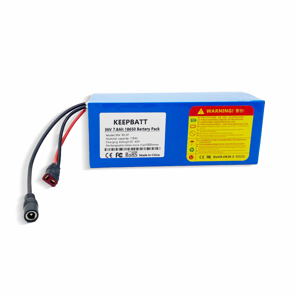 36V 7.8Ah 18650 battery 10S3P modified bicycles electric vehicles with PCB + 42V 2A charger