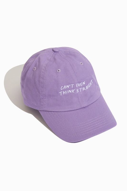 Can't Even Think Straight Embroidered Lilac Baseball Hat